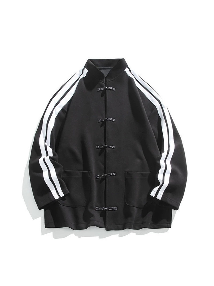 Streetwear Brand Y2K - Women Oversized Sweatshirt Jacket Black Stand