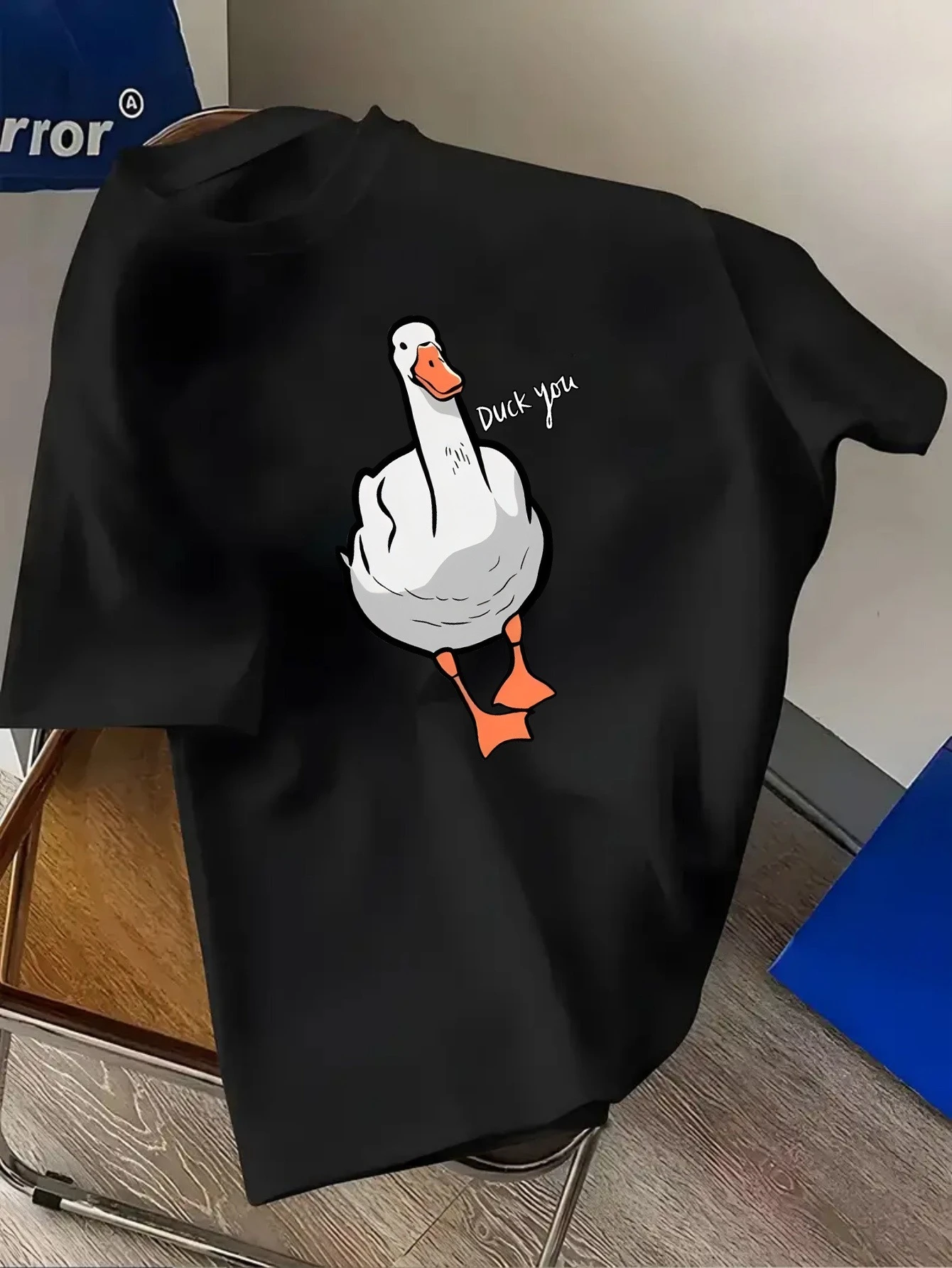Funny Duck Print Cotton T-shir - Women Streetwear Brand recension och pris