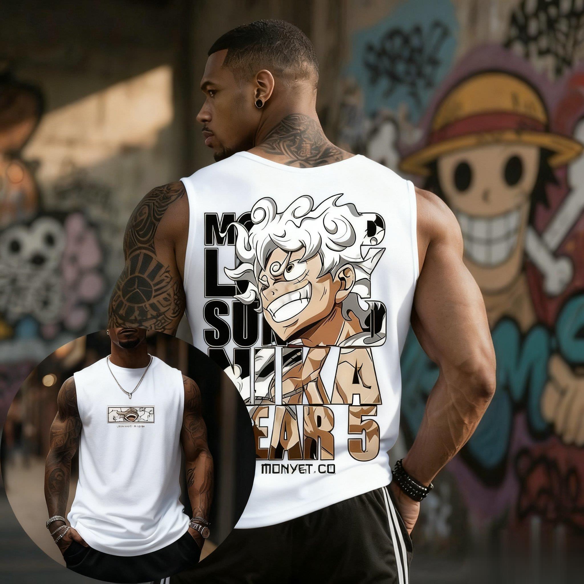 One Piece Luffy Gear 5 Tank To - Streetwear Brand Japan recension och pris