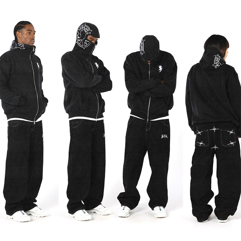 Embroidery Graphic Streetwear  - Streetwear Brand Y2K recension och pris